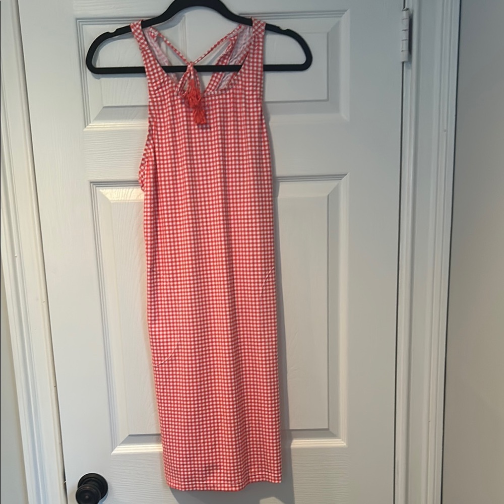 Tommy Bahama Orange gingham high neck spa Dress